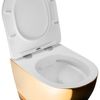 WC mísa bez splachovacího okruhu Carlo Flat Mini Gold/White